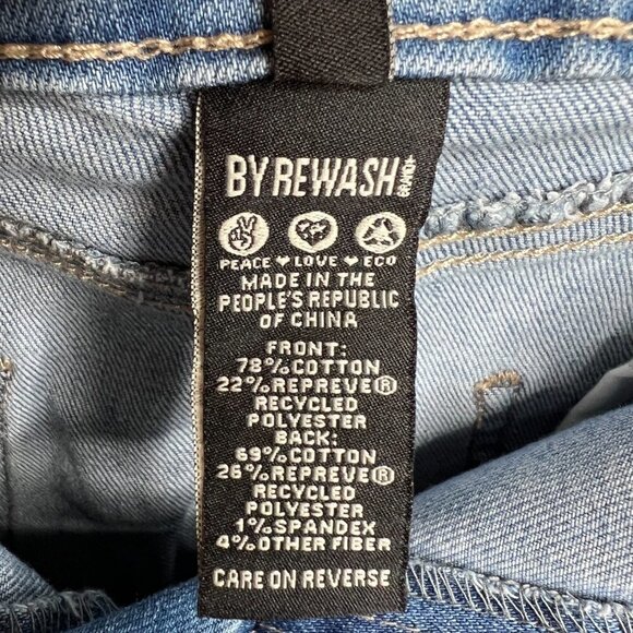 Rewash Vintage Reunion Distressed Denim Mini Skirt - Size 9/29 - Picture 5 of 6